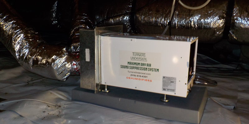 Dehumidifier in Crawlspace Without Encapsulation in Greenville, North Carolina